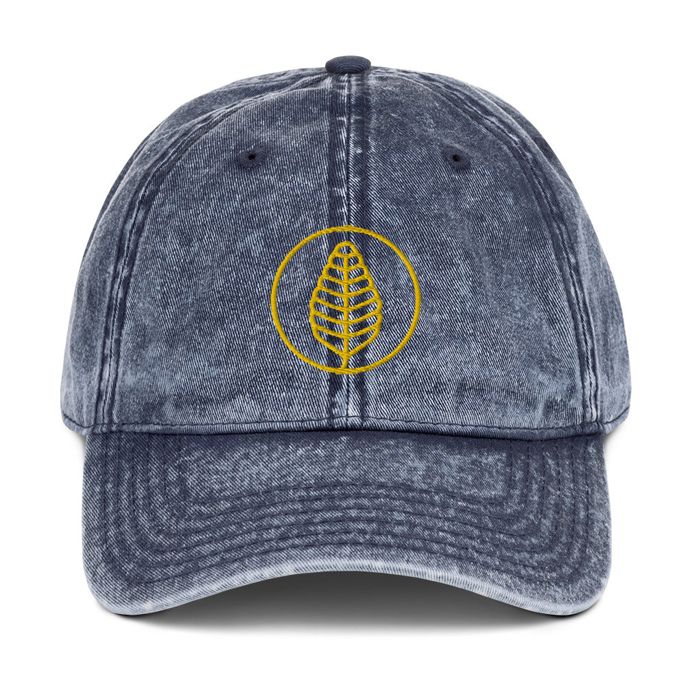 Denim Leaf Cap