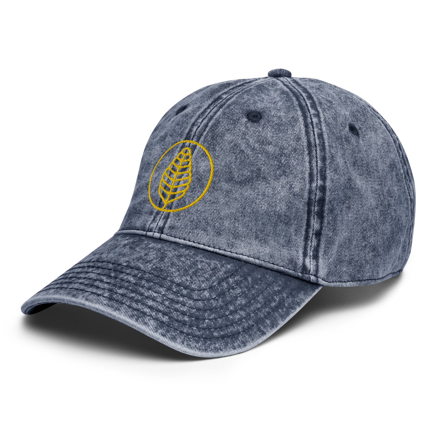 Denim Leaf Cap